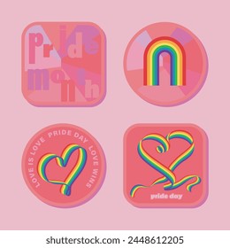 A collection of LGBTQ community symbol labels