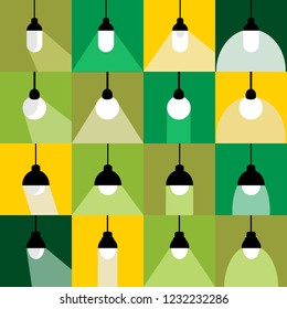 collection light bulb icons set