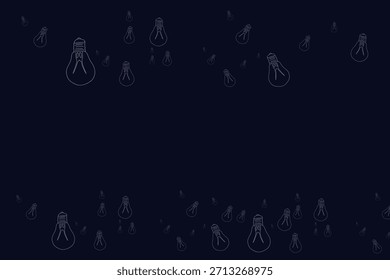 collection of light bulbs with a dark blue background