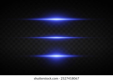 Collection of light magic neon lines. Glare of laser beams. Vector illustration	
