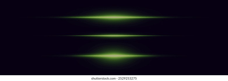 Collection of light magic neon lines. Glare of laser beams. Vector illustration