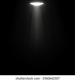 Collection of light vector rays isolated on transparent background. Vector set of light spotlights.