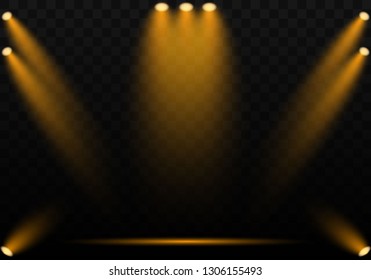 Collection of lighting scenes, transparent effects. Bright lighting with beautiful lights