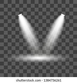 Collection of lighting scenes, transparent effects. Bright lighting with beautiful lights