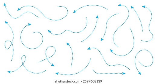 Collection of line arrows. Set simple curved hand drawn arrows. Collection of pointers. Hand drawn arrow vector icons set. sketch arrow design . blue hand drawn doodle arrow icon vector 