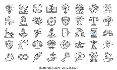 A collection line art