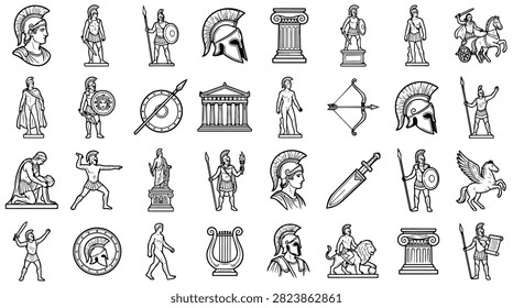 A collection line art