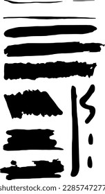 Pincel de pintura con spray, patrones de salpicadura, textura, caída de tinta, acuarela, brocha de línea en el vector EPS de fondo aislado.