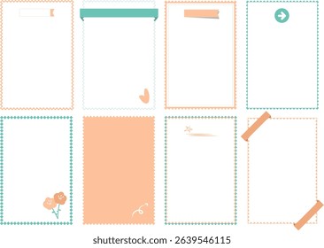 collection line cardboard background border