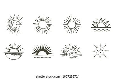 Sun Line Drawing High Res Stock Images Shutterstock