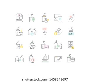 Collection linear icons of b2g.