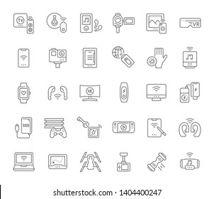 Collection linear icons of modern gadgets for modern concepts, web and apps.