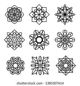 Collection of Linear mandala background