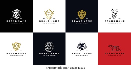 Kollektion von Lion-Logo-Design-Vektorvorlagen