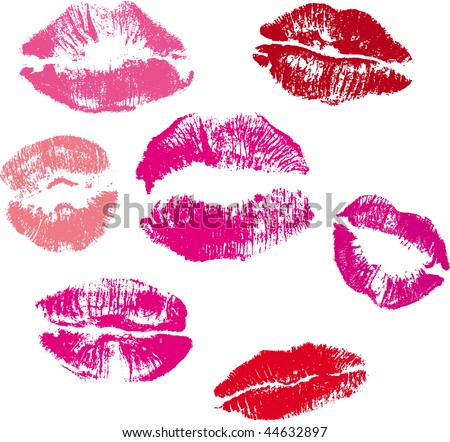 Collection of lips kiss print
