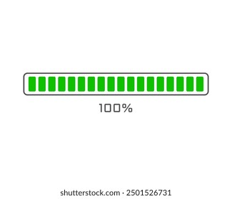 Collection Loading bar status icon. Vector illustration. Set of vector loaded icons. Download progress. Donload or Upload.