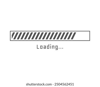 Collection Loading bar status icon. Vector illustration. Set of vector loaded icons. Download progress. Donload or Upload.
