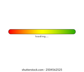 Collection Loading bar status icon. Vector illustration. Set of vector loaded icons. Download progress. Donload or Upload.