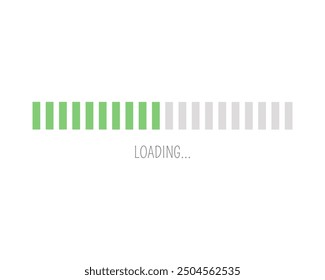 Collection Loading bar status icon. Vector illustration. Set of vector loaded icons. Download progress. Donload or Upload. Hand-drawn sketch.