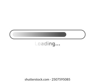 Collection Loading bar status icon. Vector illustration. Set of vector loaded icons. Download progress. Donload or Upload.