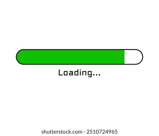 Collection Loading bar status icon. Vector illustration. Set of vector loaded icons. Download progress. Donload or Upload.