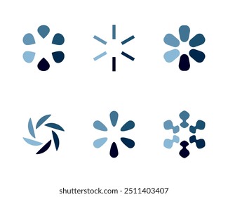 Collection Loading bar status icon. Vector illustration. Set of vector loaded icons. Download progress. Donload or Upload.