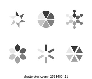 Collection Loading bar status icon. Vector illustration. Set of vector loaded icons. Download progress. Donload or Upload.