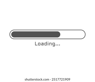 Collection Loading bar status icon. Vector illustration. Set of vector loaded icons. Download progress. Donload or Upload.