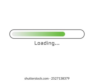 Collection Loading bar status icon. Vector illustration. Set of vector loaded icons. Download progress. Donload or Upload.
