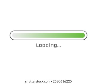 Collection Loading bar status icon. Vector illustration. Set of vector loaded icons. Download progress. Donload or Upload.