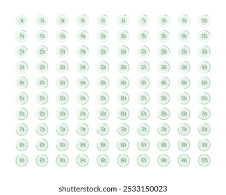 Collection Loading bar status icon. Vector illustration. Set of vector loaded icons. Download progress. Donload or Upload.