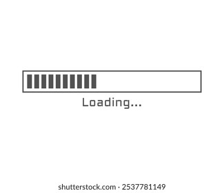 Coleta Ícone de status da barra de Carregamento. Ilustração vetorial. Conjunto de ícones carregados por vetor. Progresso do download. Fazer download ou upload.