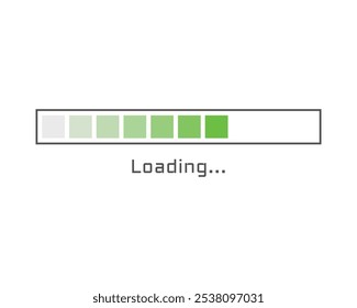 Collection Loading bar status icon. Vector illustration. Set of vector loaded icons. Download progress. Donload or Upload.