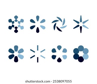 Collection Loading bar status icon. Vector illustration. Set of vector loaded icons. Download progress. Donload or Upload.