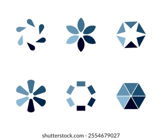 Collection Loading bar status icon. Vector illustration. Set of vector loaded icons. Download progress. Donload or Upload.