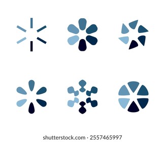 Collection Loading bar status icon. Vector illustration. Set of vector loaded icons. Download progress. Donload or Upload.