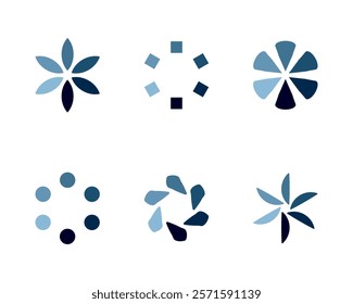 Collection Loading bar status icon. Vector illustration. Set of vector loaded icons. Download progress. Donload or Upload.