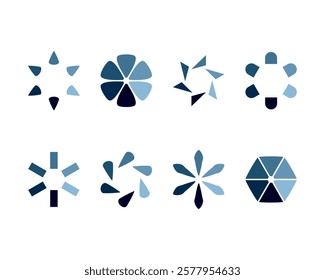 Collection Loading bar status icon. Vector illustration. Set of vector loaded icons. Download progress. Donload or Upload.