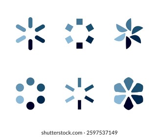 Collection Loading bar status icon. Vector illustration. Set of vector loaded icons. Download progress. Donload or Upload.