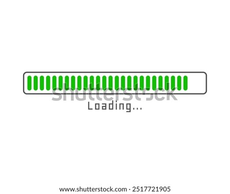Collection Loading bar status icon. Vector illustration. Set of vector loaded icons. Download progress. Donload or Upload.