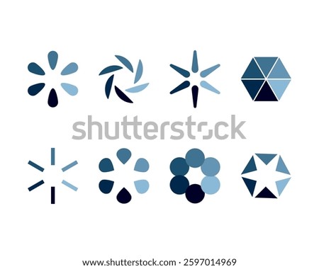 Collection Loading bar status icon. Vector illustration. Set of vector loaded icons. Download progress. Donload or Upload.