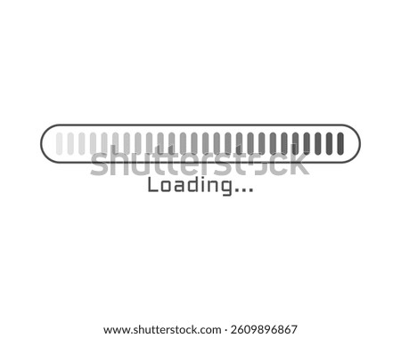 Collection Loading bar status icon. Vector illustration. Set of vector loaded icons. Download progress. Donload or Upload.