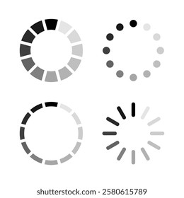 collection of loading and buffering symbols for websites