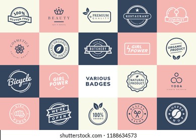 Collection of logo and badge vectors
