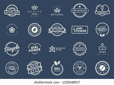 Collection of logo and badge vectors