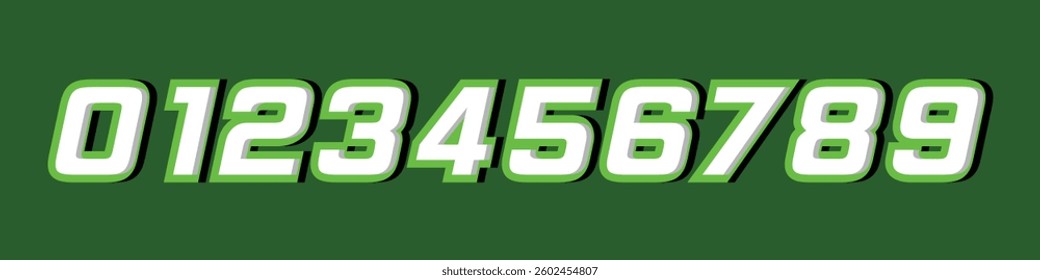 collection of logo designs for numbers 1 to 10 with creative numbers in white on black background