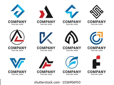 Collection logo icons design template elements, vector sign symbol