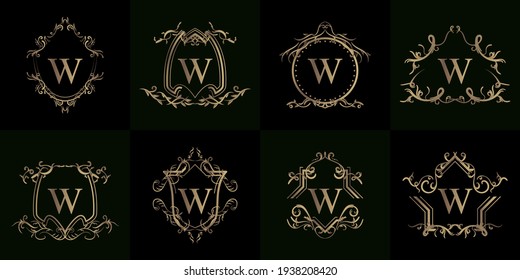 Collection Logo Initial W Luxury Ornament Stock Vector (Royalty Free ...