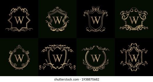 Collection Logo Initial W Luxury Ornament Stock Vector (Royalty Free ...