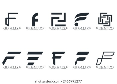 collection logo letter A, Abstract letter A logo design. icons for business